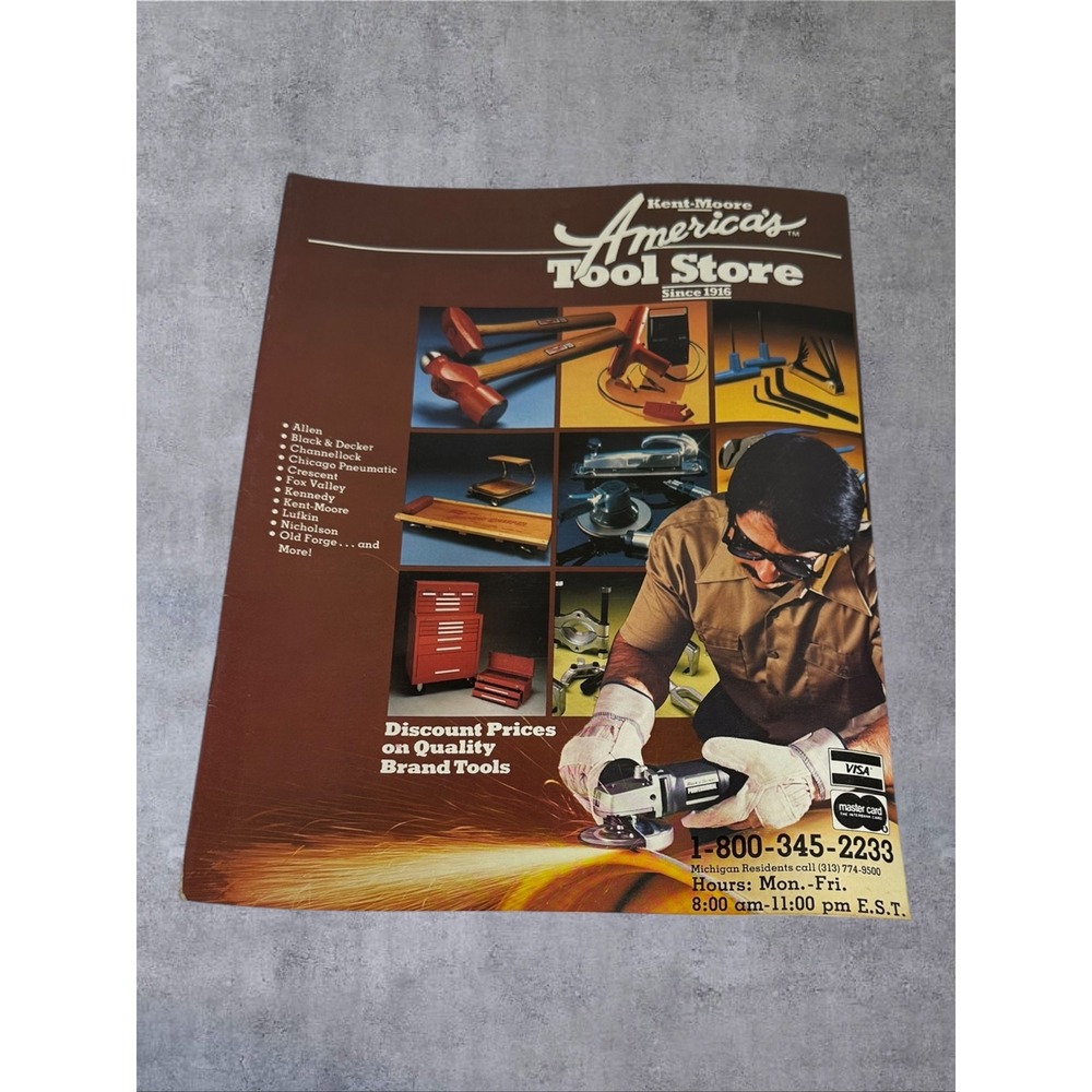 Kent-Moore America's Tool Store Catalog 1984 Vintage Black & Decker Kennedy